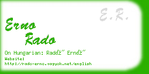 erno rado business card